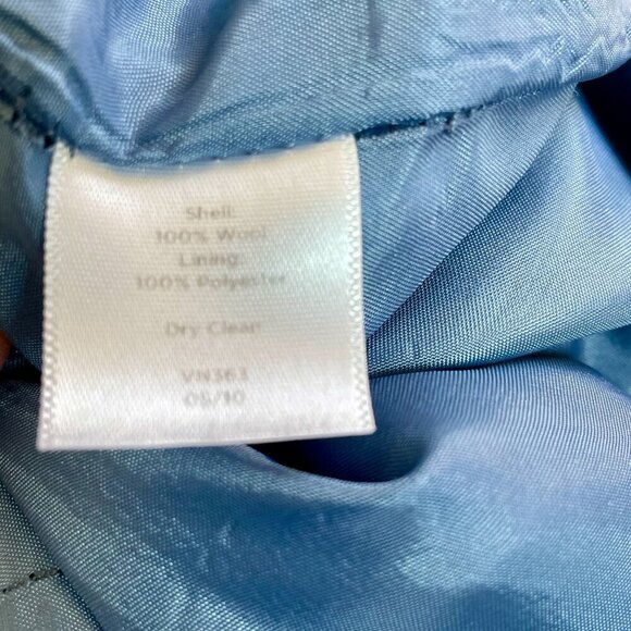 Talbots 100% Wool Blue Pleated Lined A-Line Skirt Preppy Office Size 2 Petite - Picture 11 of 12